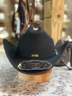0800BL - Bullhide - El Chacorta 8X - Black winter-felt-cap