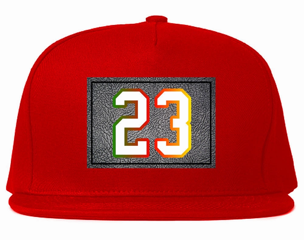 23 Cement Print Colorful Jersey Snapback Hat