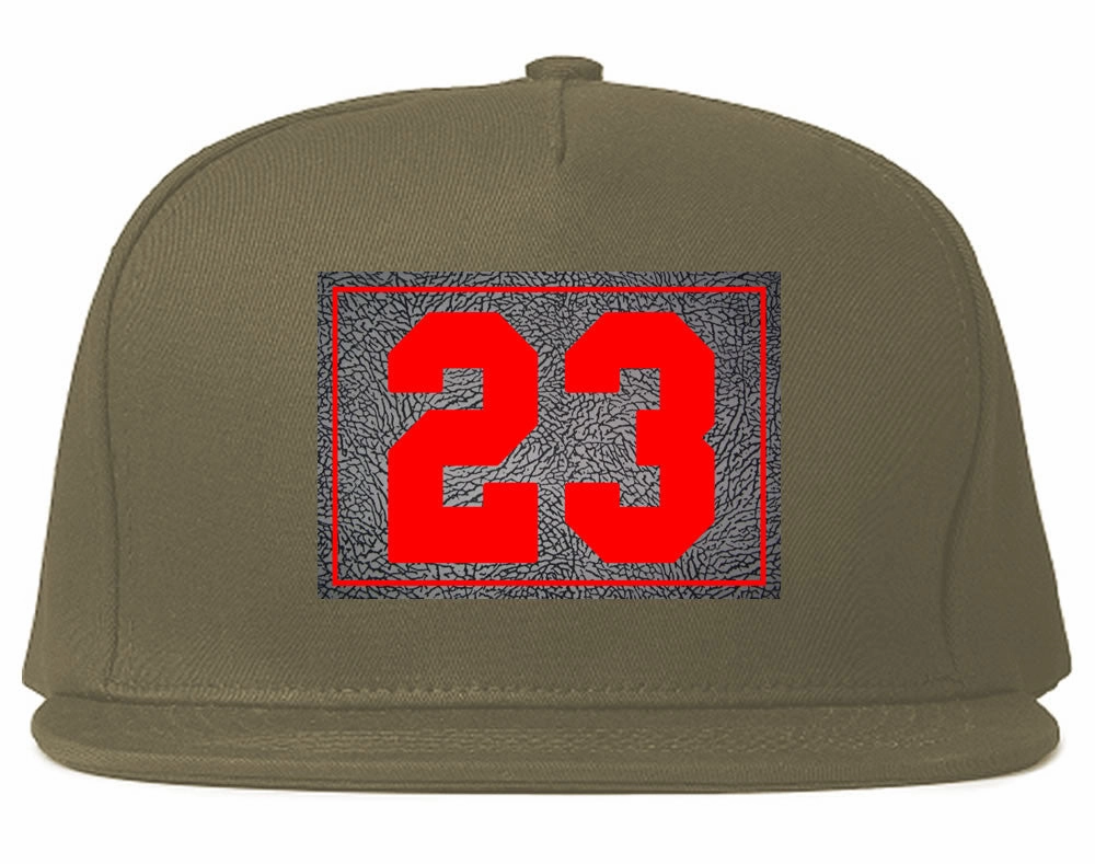 23 Cement Red Jersey Snapback Hat