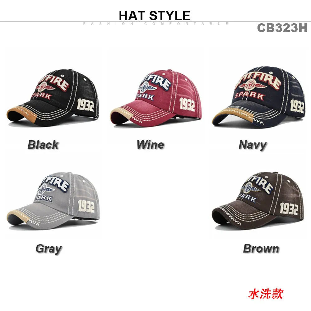 3D Embroidery Baseball Cap Vintage Sun Hat