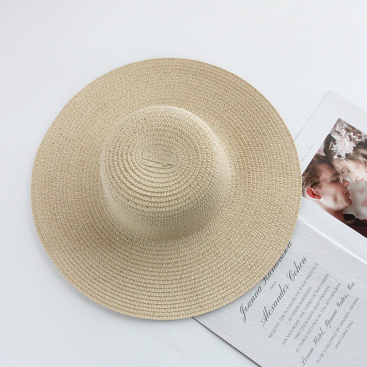 40cm Round-Brim Sun Hat DIY Hat Blank spring-straw-hat