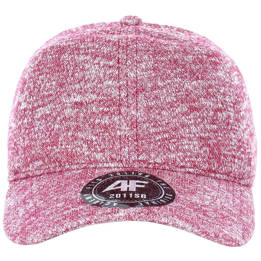 6 Panel Low Profile Soft Marled Cotton Curved Visor Baseball Cap with Buckle Back Closure casual-dad-hat
