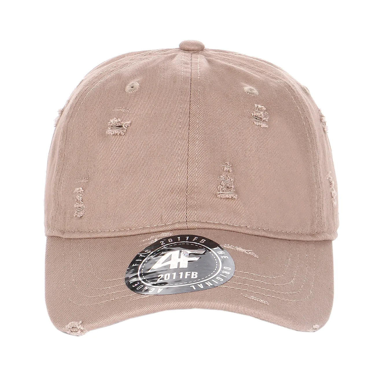 6 Panel Low Profile Vintage Distressed Curved Visor Buckle Back Closure