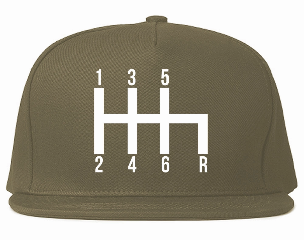 6 Speed Manual Transmission Car Racing Mens Snapback Hat