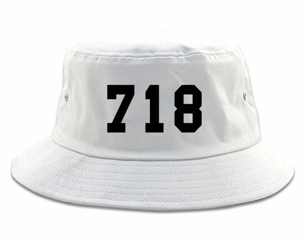 718 New York Area Code Bucket Hat