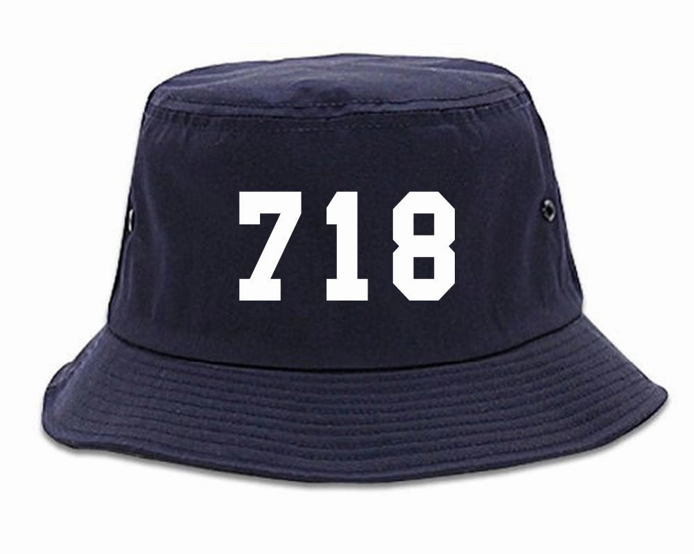 718 New York Area Code Bucket Hat