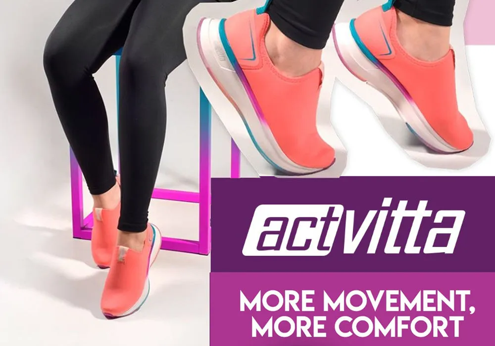 Actvitta Emmence Damen Komfortable gepolsterte Aktivschuhe Hergestellt in Brasilien Actvitta Schuhe