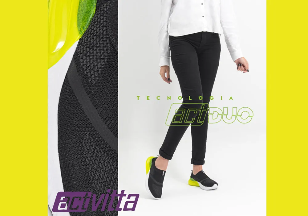 Actvitta Tempo Damen Schuhe mit Polsterung zum Schlüpfen, Aktivschuhe, Hergestellt in Brasilien, Actvitta Schuhe