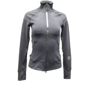 Adidas by Stella McCartney True Purpose Reißverschluss-Trackjacke in Schwarz aus recyceltem Polyester
