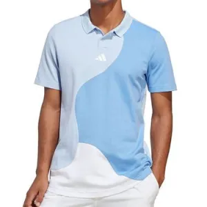 Adidas Clubhouse Color Block Polo - Blau Morgen/Blau Fusion Kleidung Adidas Herren