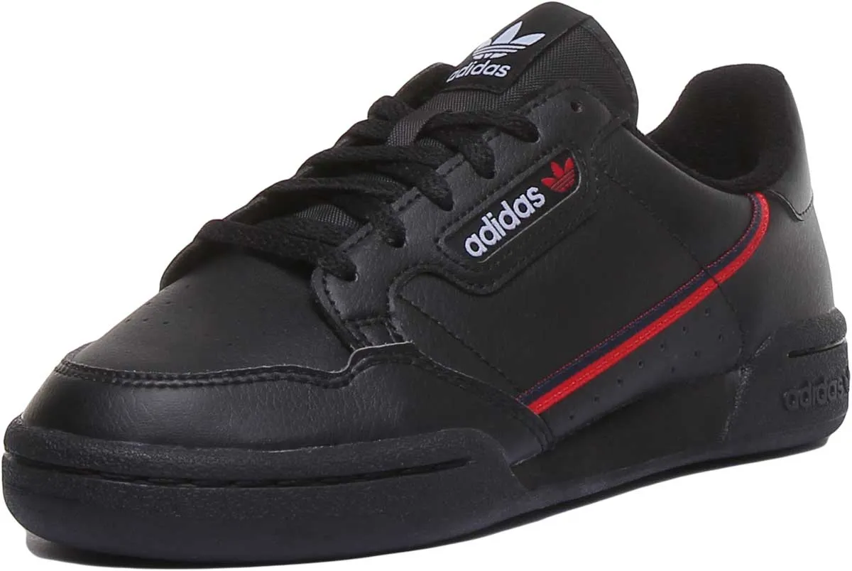 Adidas Continental 80J Leder-Turnschuhe in Schwarz für Jugendliche Schuhe Adidas
