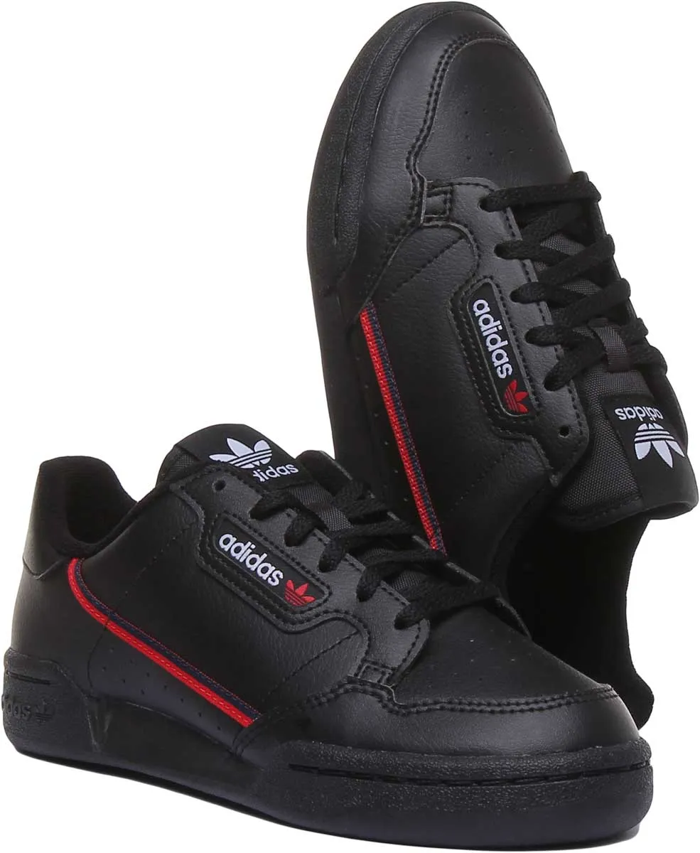 Adidas Continental 80J Leder-Turnschuhe in Schwarz für Jugendliche Schuhe Adidas