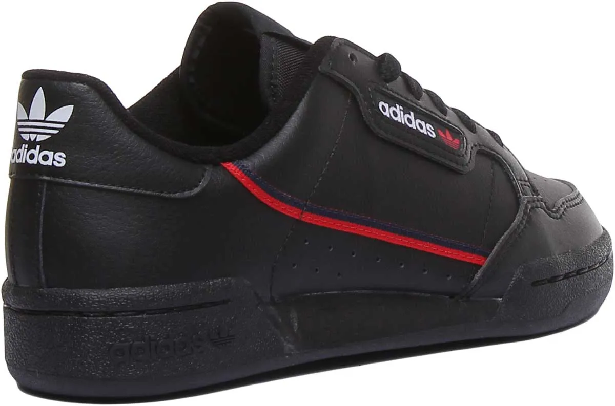 Adidas Continental 80J Leder-Turnschuhe in Schwarz für Jugendliche Schuhe Adidas
