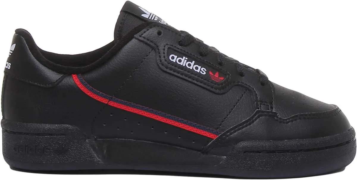 Adidas Continental 80J Leder-Turnschuhe in Schwarz für Jugendliche Schuhe Adidas