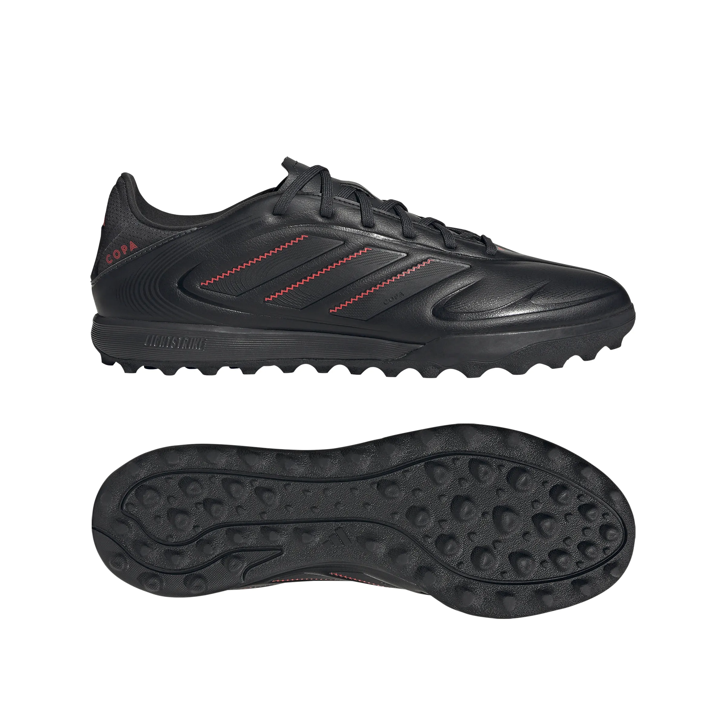 adidas Copa Pure 3 League TF Fußballschuhe für Kunstrasen - Kernschwarz/Karbon/Lucidrot