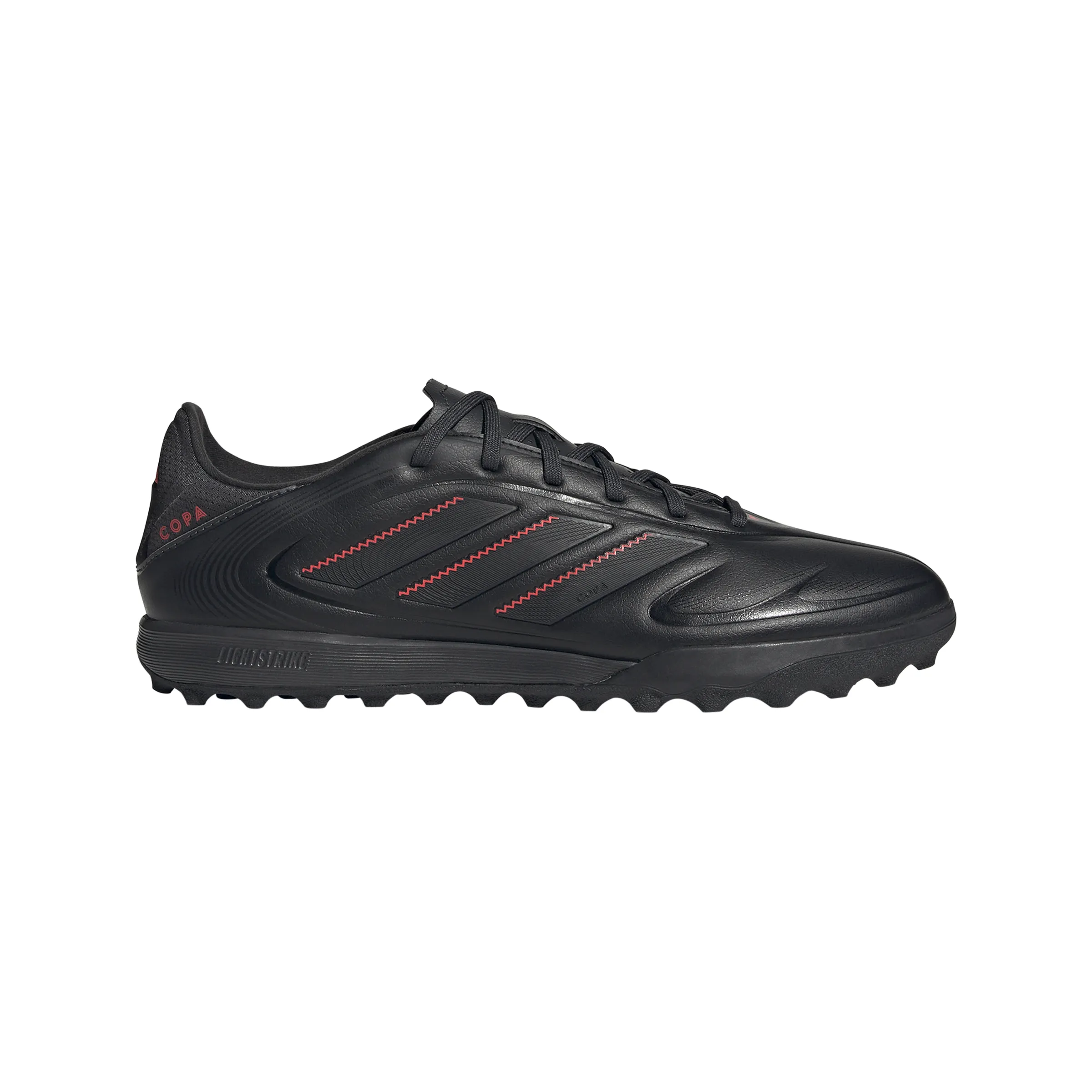 adidas Copa Pure 3 League TF Fußballschuhe für Kunstrasen - Kernschwarz/Karbon/Lucidrot