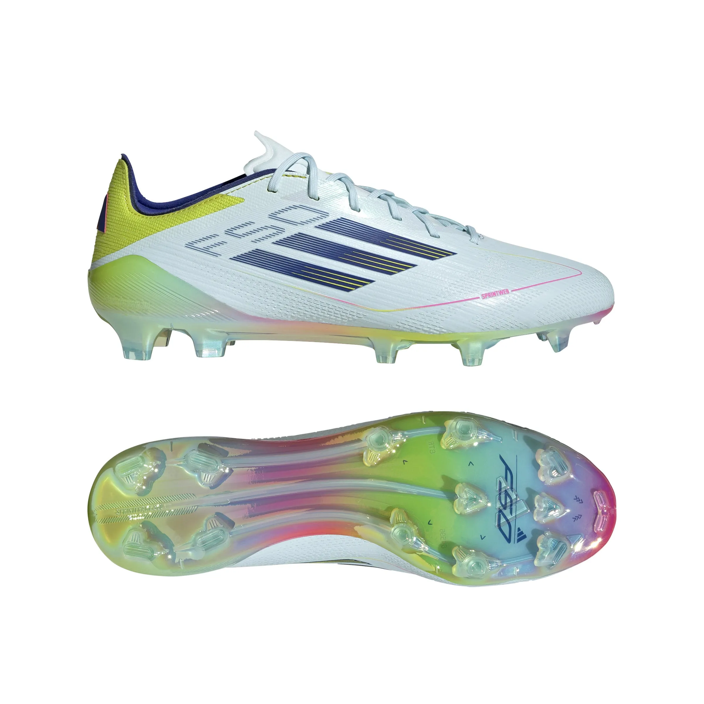 adidas F50 Elite FG Fester Boden - Weiß/Blau/Sesoye