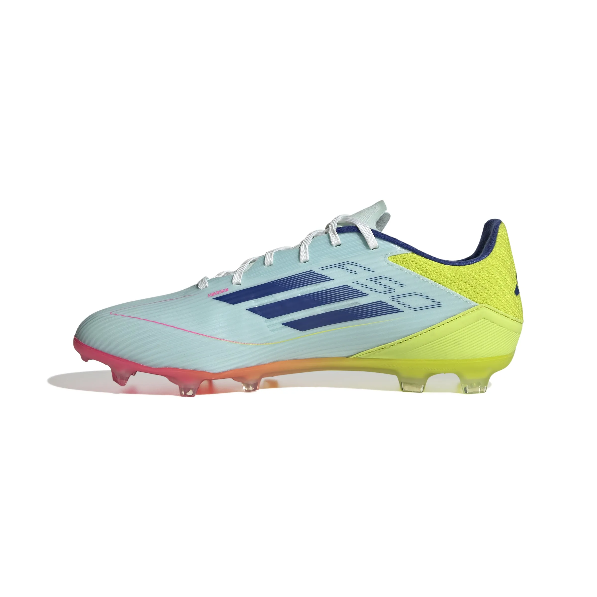 adidas F50 League Fußballschuhe für festen Untergrund - Weiß/Blau/Tesoye