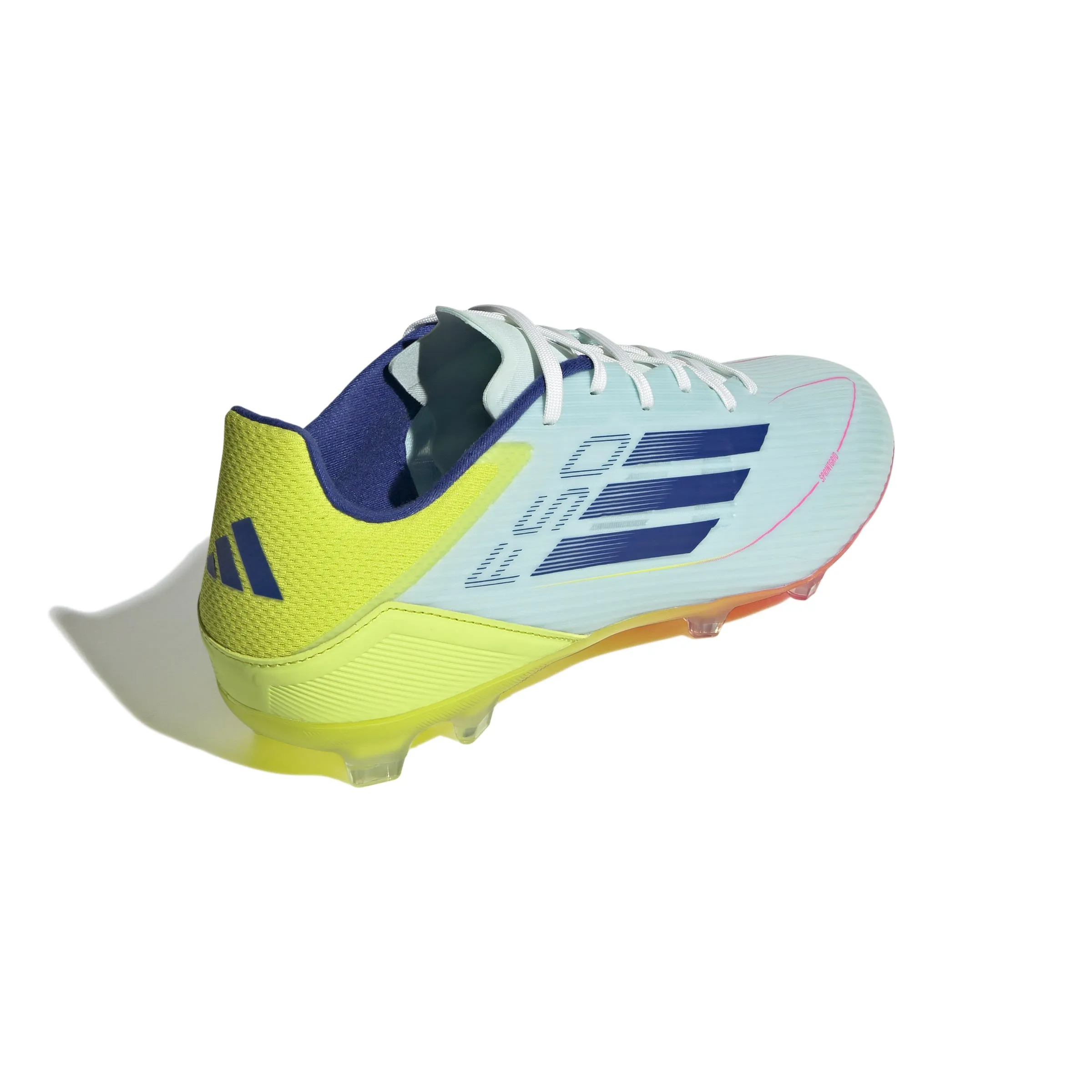 adidas F50 League Fußballschuhe für festen Untergrund - Weiß/Blau/Tesoye