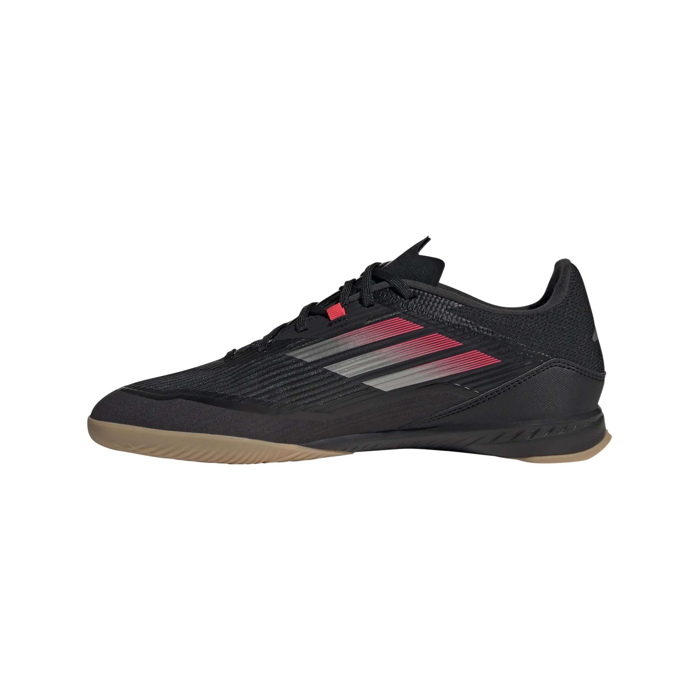 adidas F50 League IN Hallenfußballschuhe - Kernschwarz/Eisenmetall/Luzides Rot