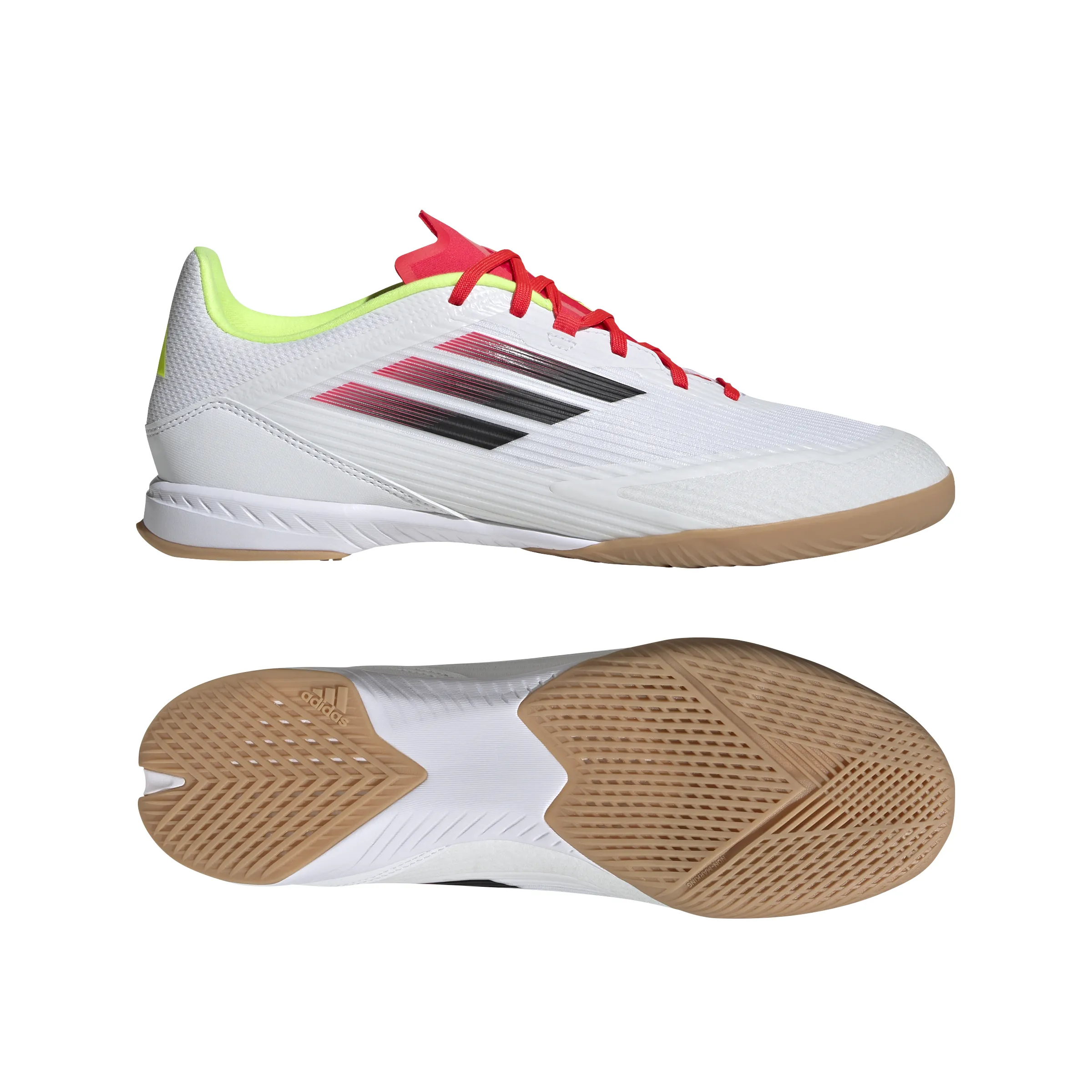 adidas F50 League IN Hallenfußballschuhe - ftwr weiß/core schwarz/solar gelb