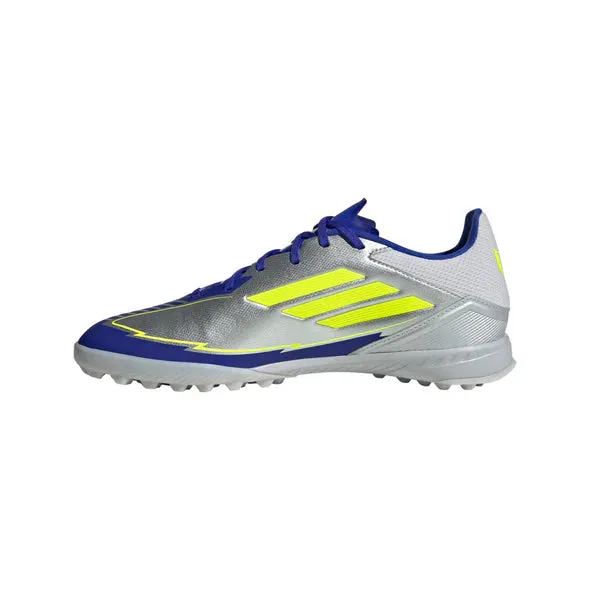adidas F50 League MESSI TF Junior-Rasenfußballschuhe - Silber / Blau / Neon