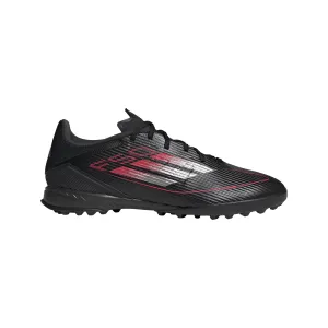 adidas F50 League TF Hallenschuhe - Kernschwarz/Eisenmetallic/Leuchtendes Rot