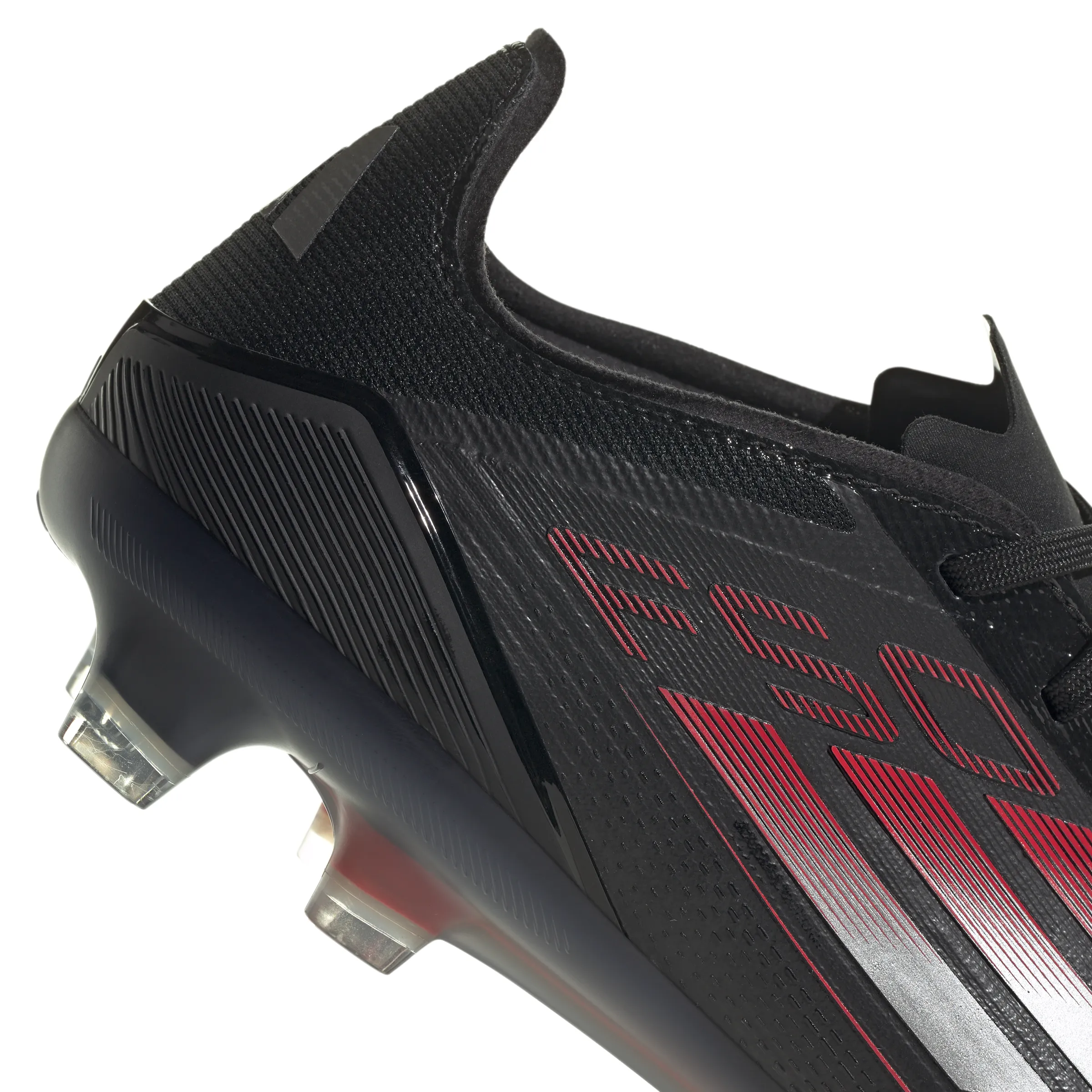 adidas F50 Pro FG Hartplatz - Kernschwarz/Eisenmet./Leuchtendes Rot