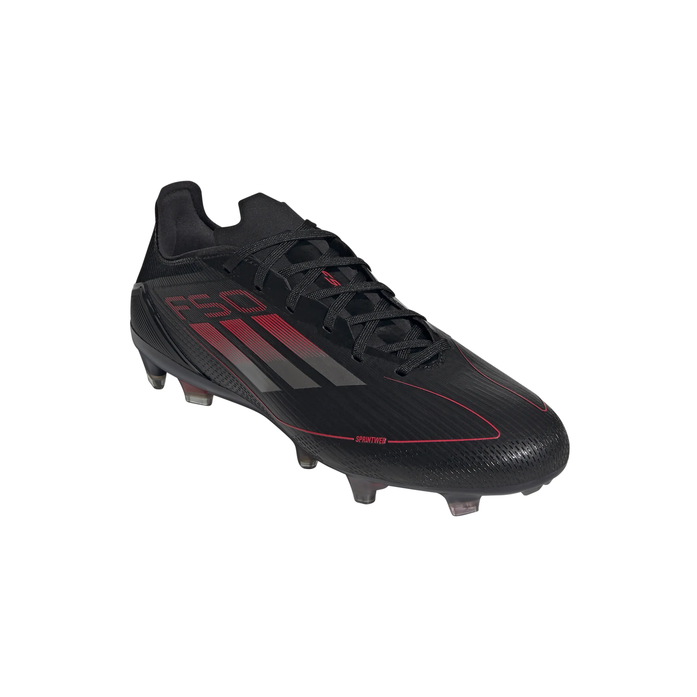 adidas F50 Pro FG Hartplatz - Kernschwarz/Eisenmet./Leuchtendes Rot