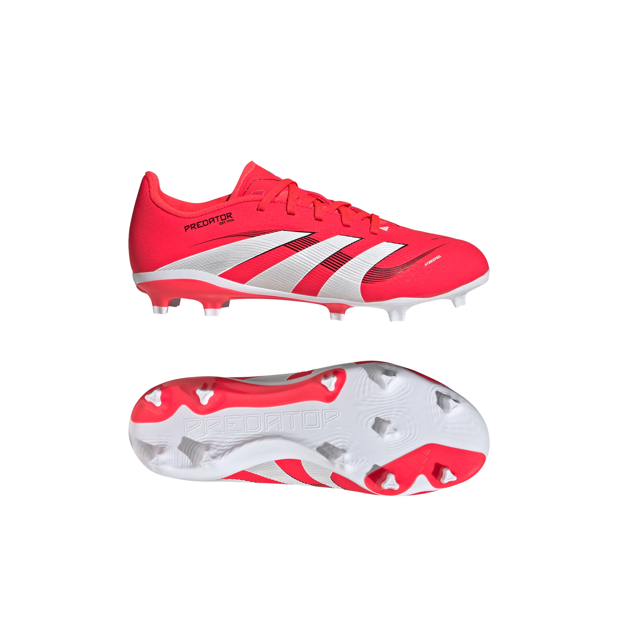 adidas Junior Predator League FG/MG Fußballschuhe für festen Untergrund - klarer Rot/ftwr Weiß/Kernschwarz