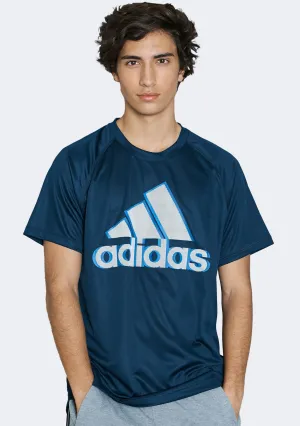 Adidas Herren Basis Logo T-Shirt Marineblau