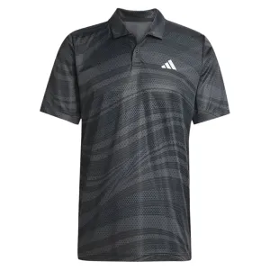 Adidas Herren Club Graphic Tennis Polo Schwarz und Anthrazit - JD5426 Bekleidung Adidas Herren