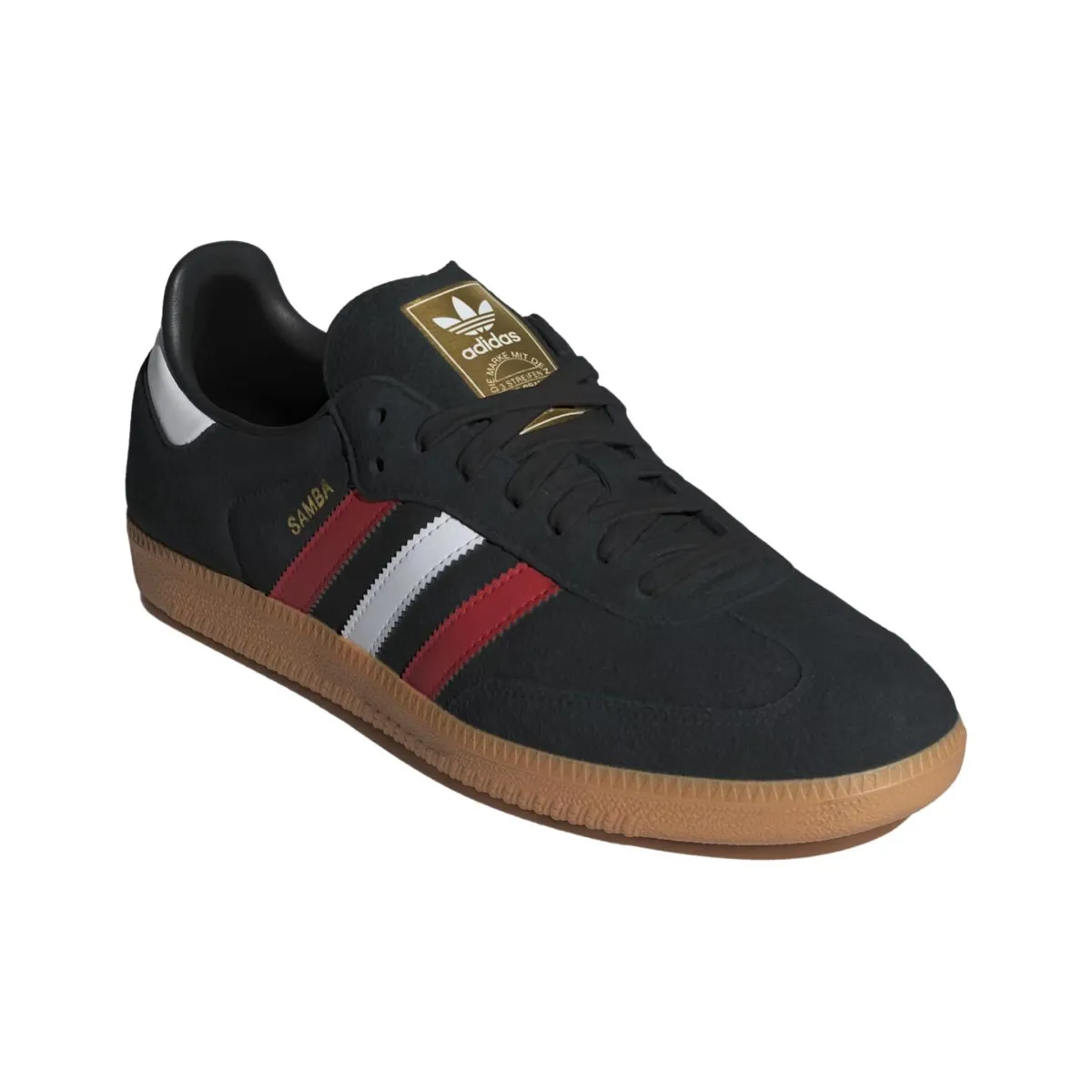 Adidas Herren Samba OG Kernschwarz/Besseres Scharlachrot/Gummi Adidas Schuhe