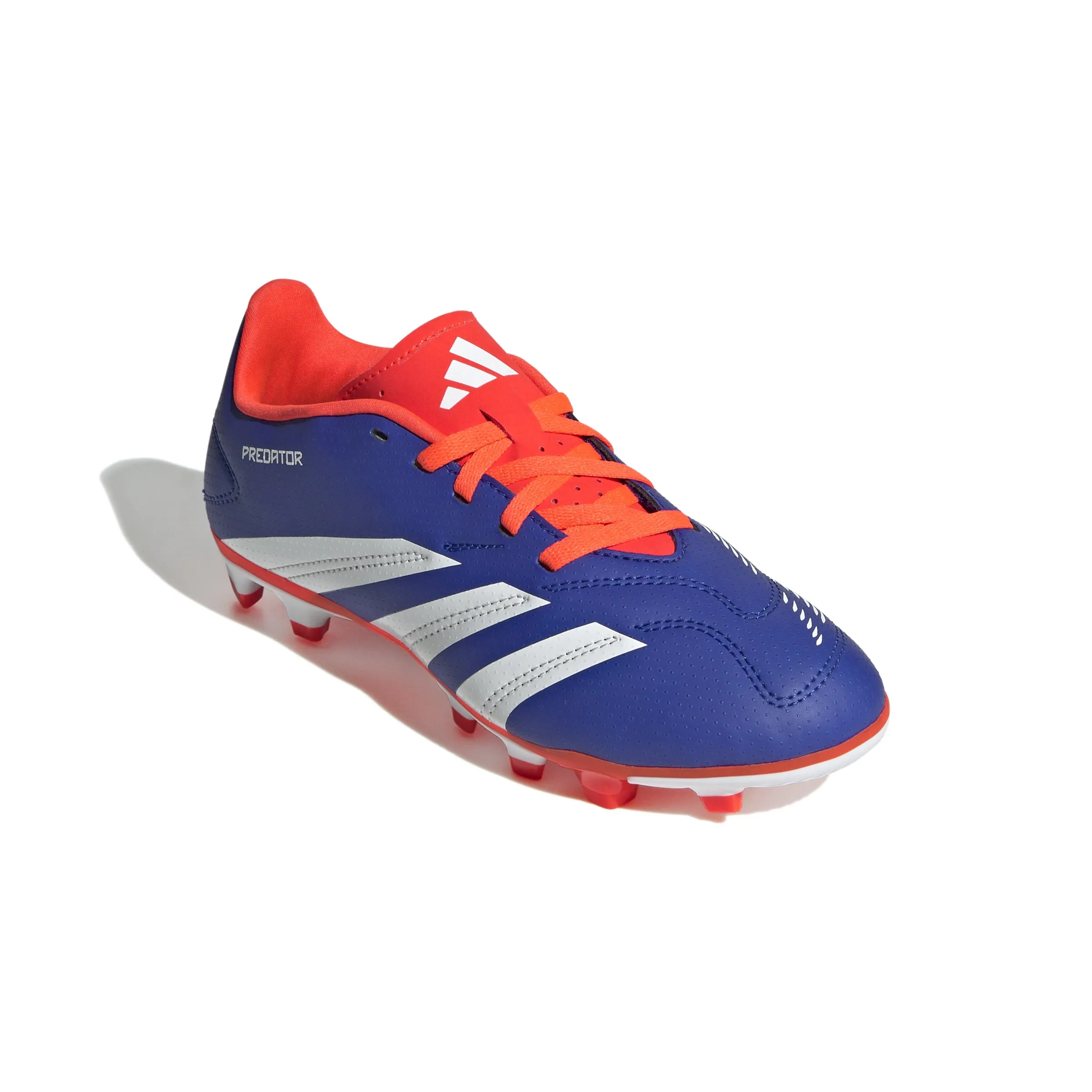 adidas Predator Club FG Junior für festen Untergrund - Blau/Weiß/Solarrot