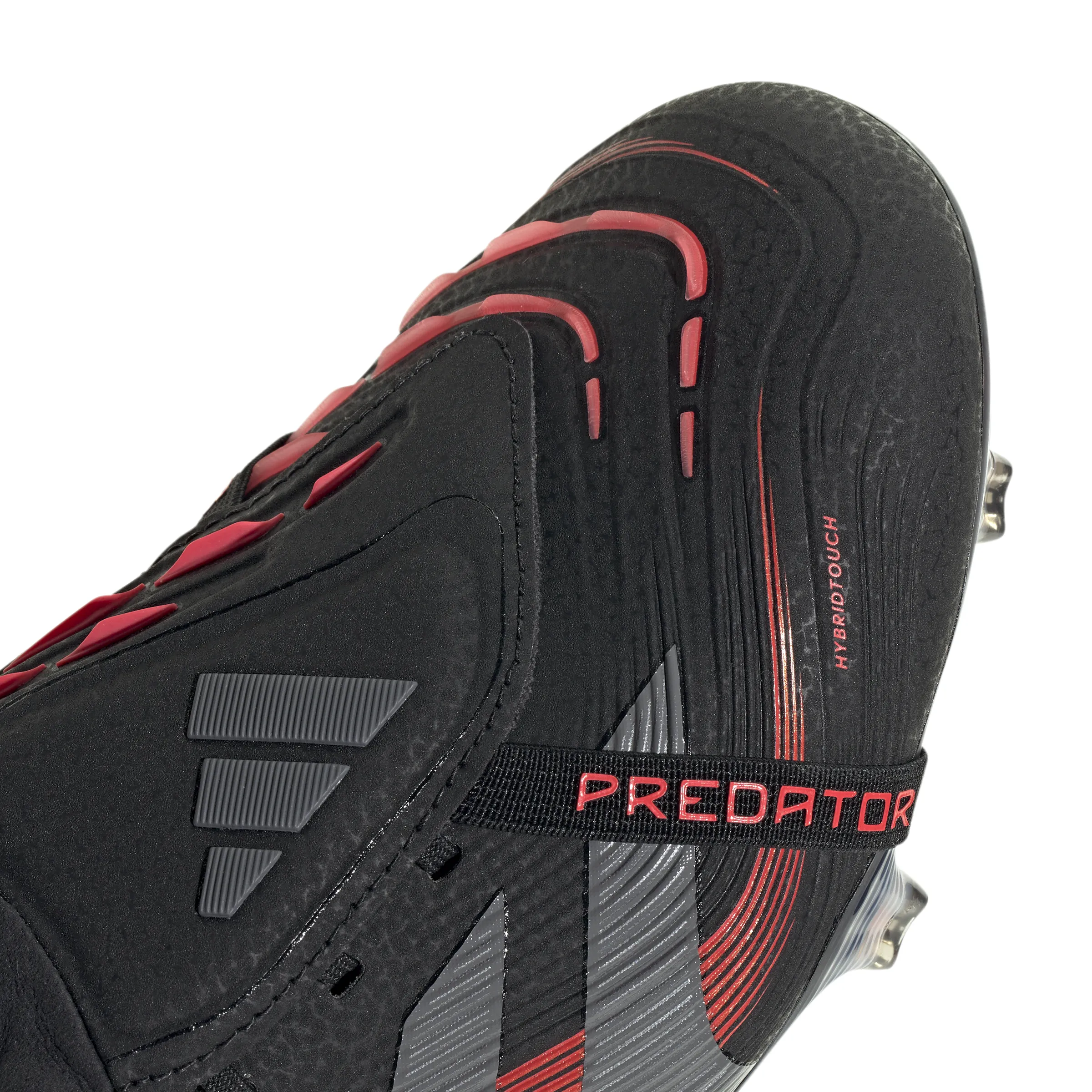 adidas Predator Elite FT FG Fußballschuh für festen Untergrund - Kernschwarz/Grau Vier/Durchscheinendes Rot