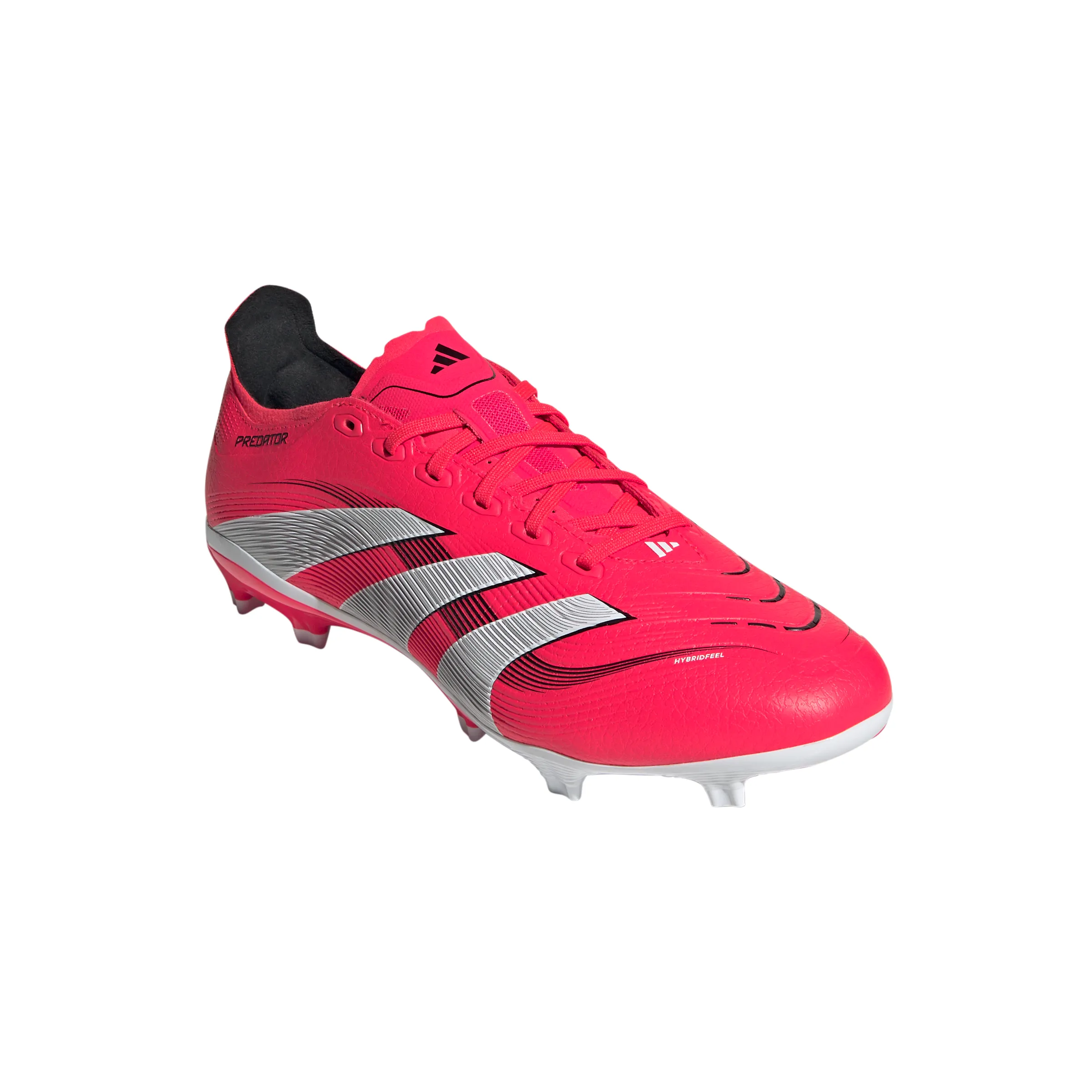 adidas Predator League FG/MG Fußballschuh - klarer Rot/Weißes Obermaterial/Kernschwarz