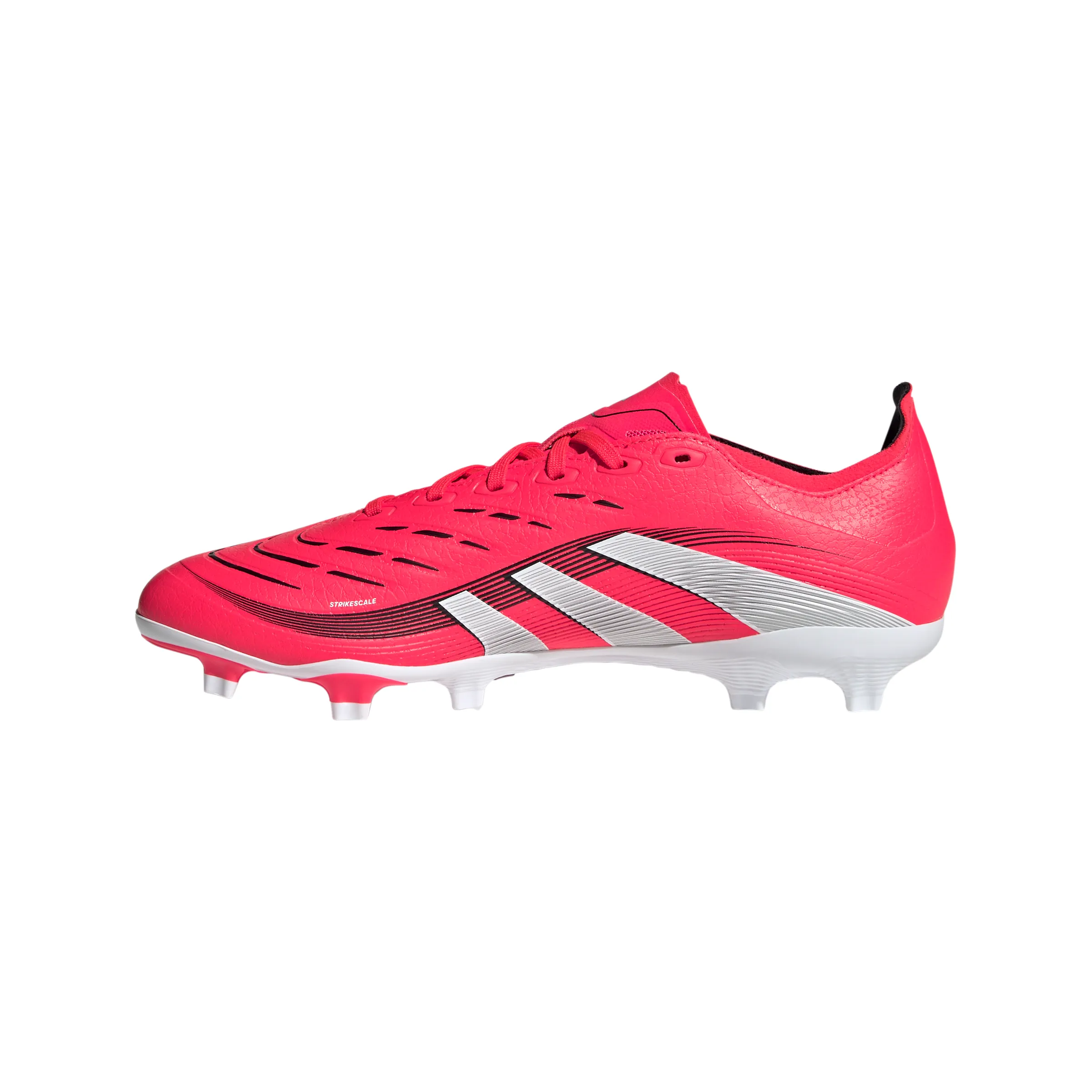 adidas Predator League FG/MG Fußballschuh - klarer Rot/Weißes Obermaterial/Kernschwarz