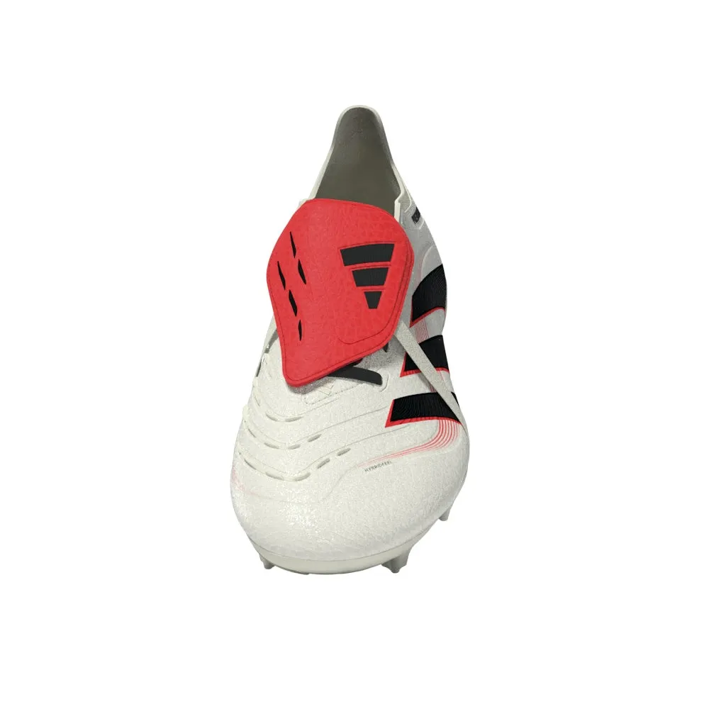 adidas Predator League gefaltete Zunge FG/MG Fußballschuh - Off White/Core Black/Pure Ruby
