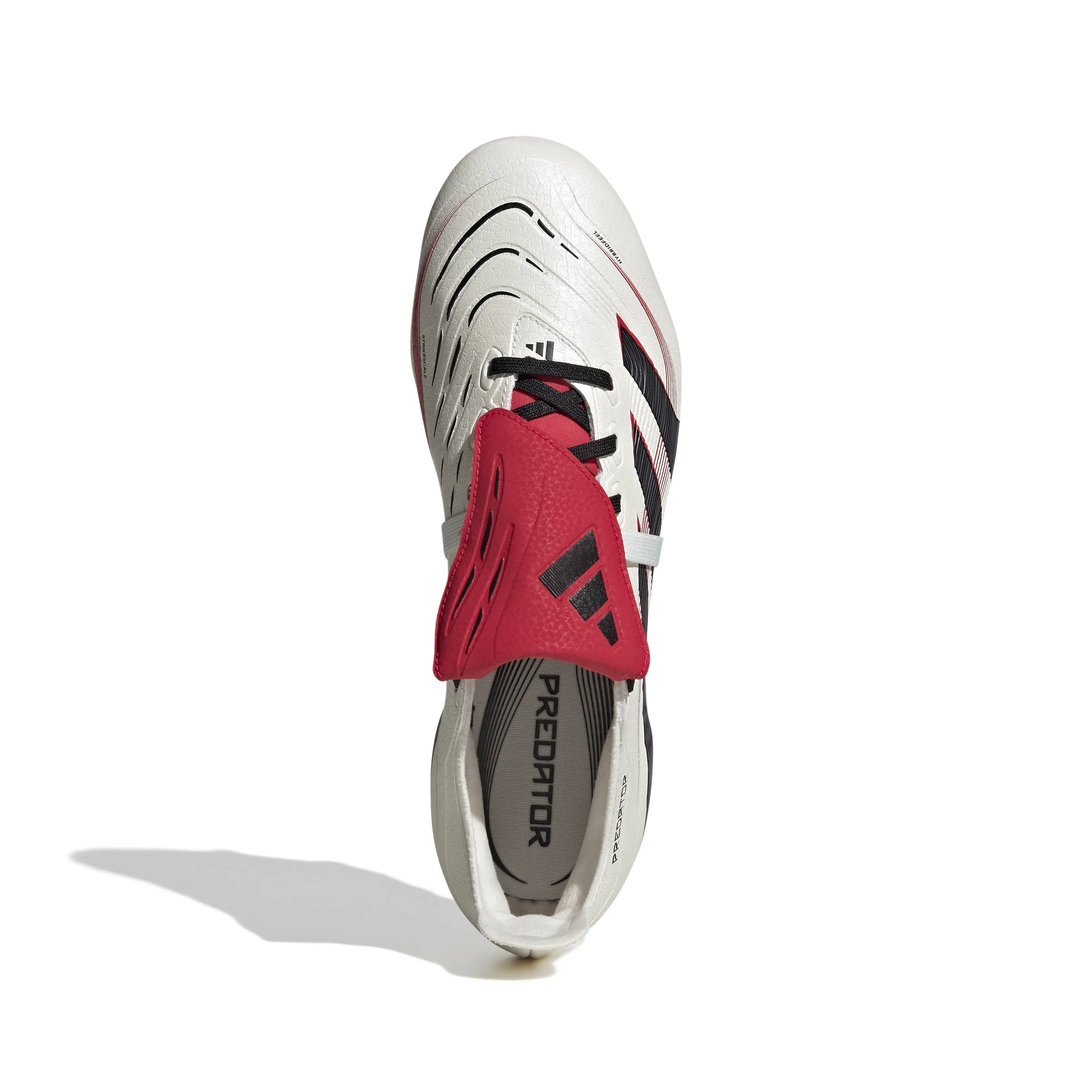 adidas Predator League gefaltete Zunge FG/MG Fußballschuh - Off White/Core Black/Pure Ruby