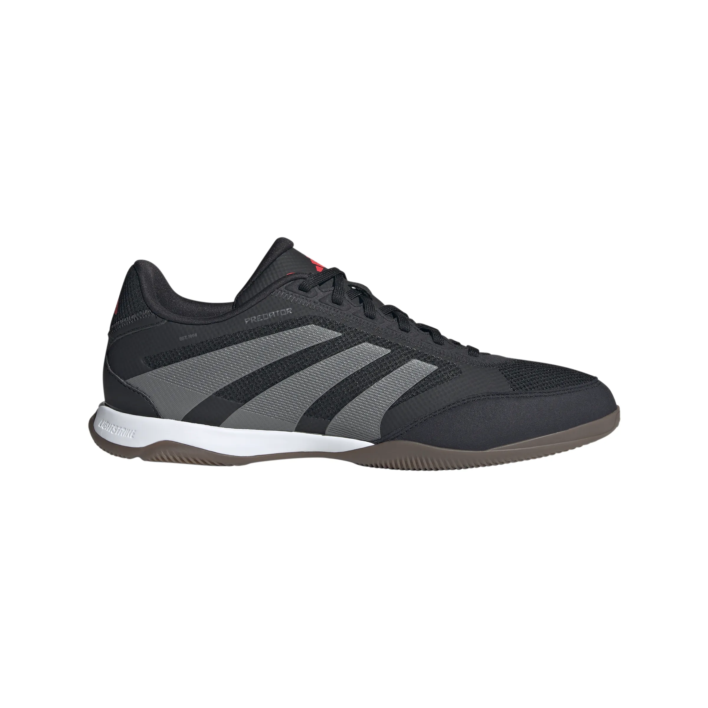 adidas Predator League IN Hallenfußballschuhe - Kernschwarz/Grau Vier/Luzidrot