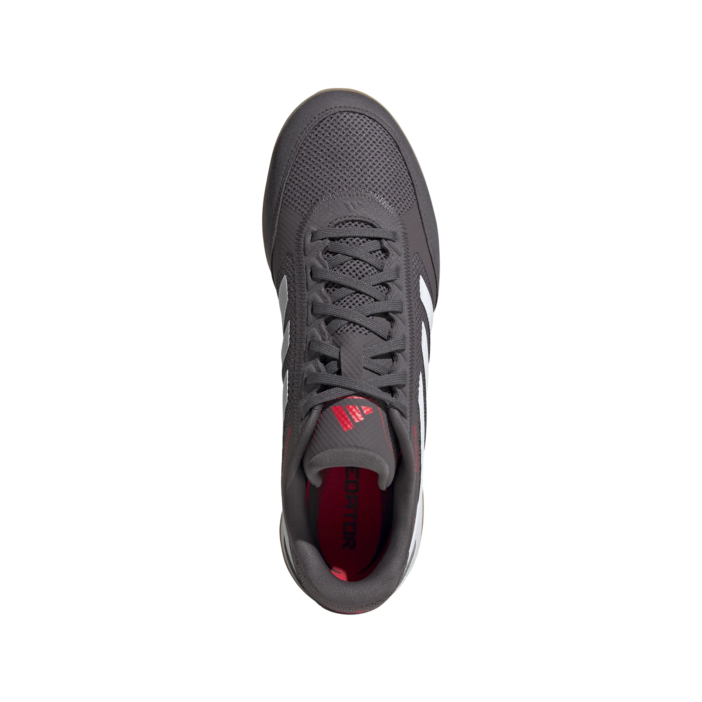 adidas Predator League IN Hallenfußballschuhe - grau strata/ftwr weiß/luzides Rot