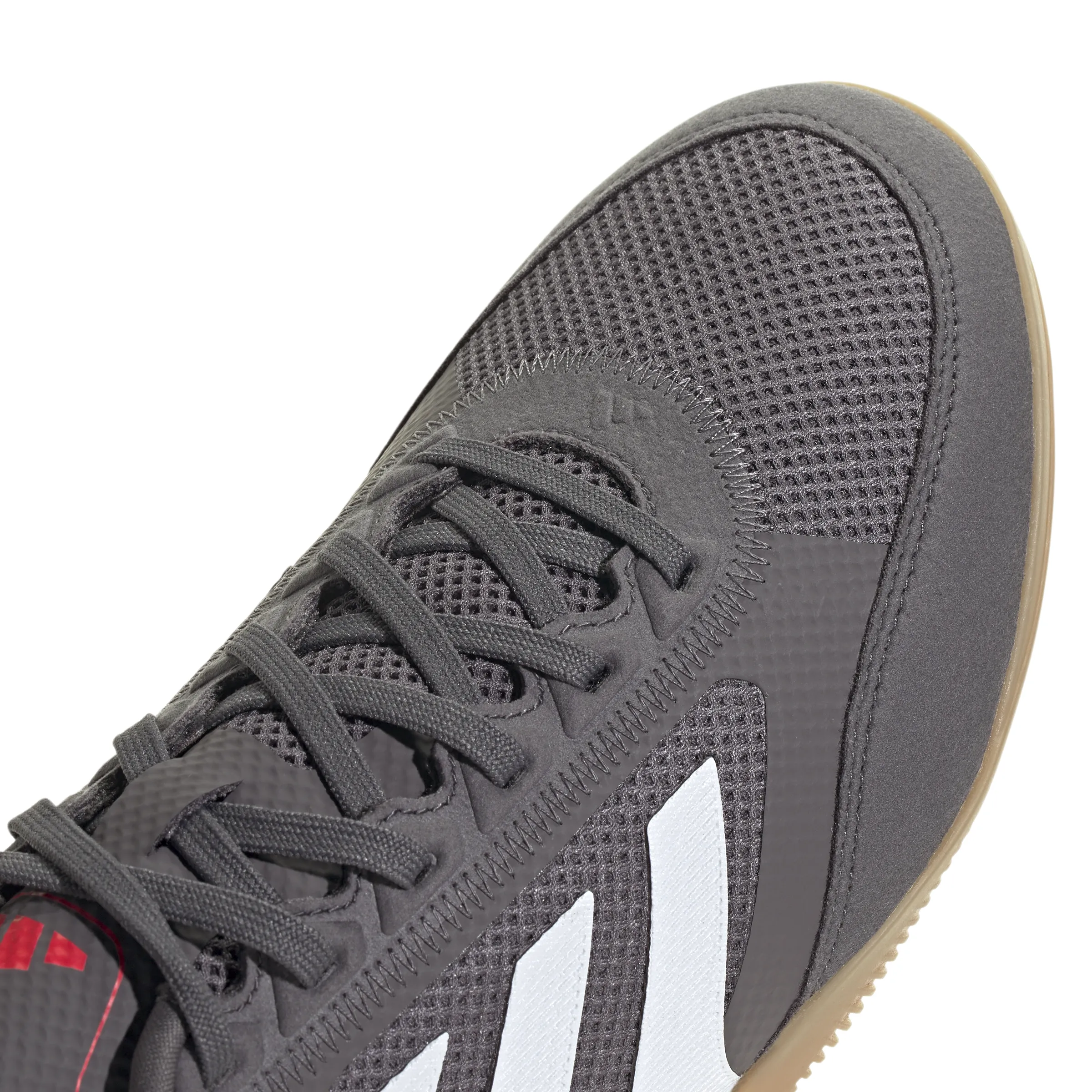adidas Predator League IN Hallenfußballschuhe - grau strata/ftwr weiß/luzides Rot