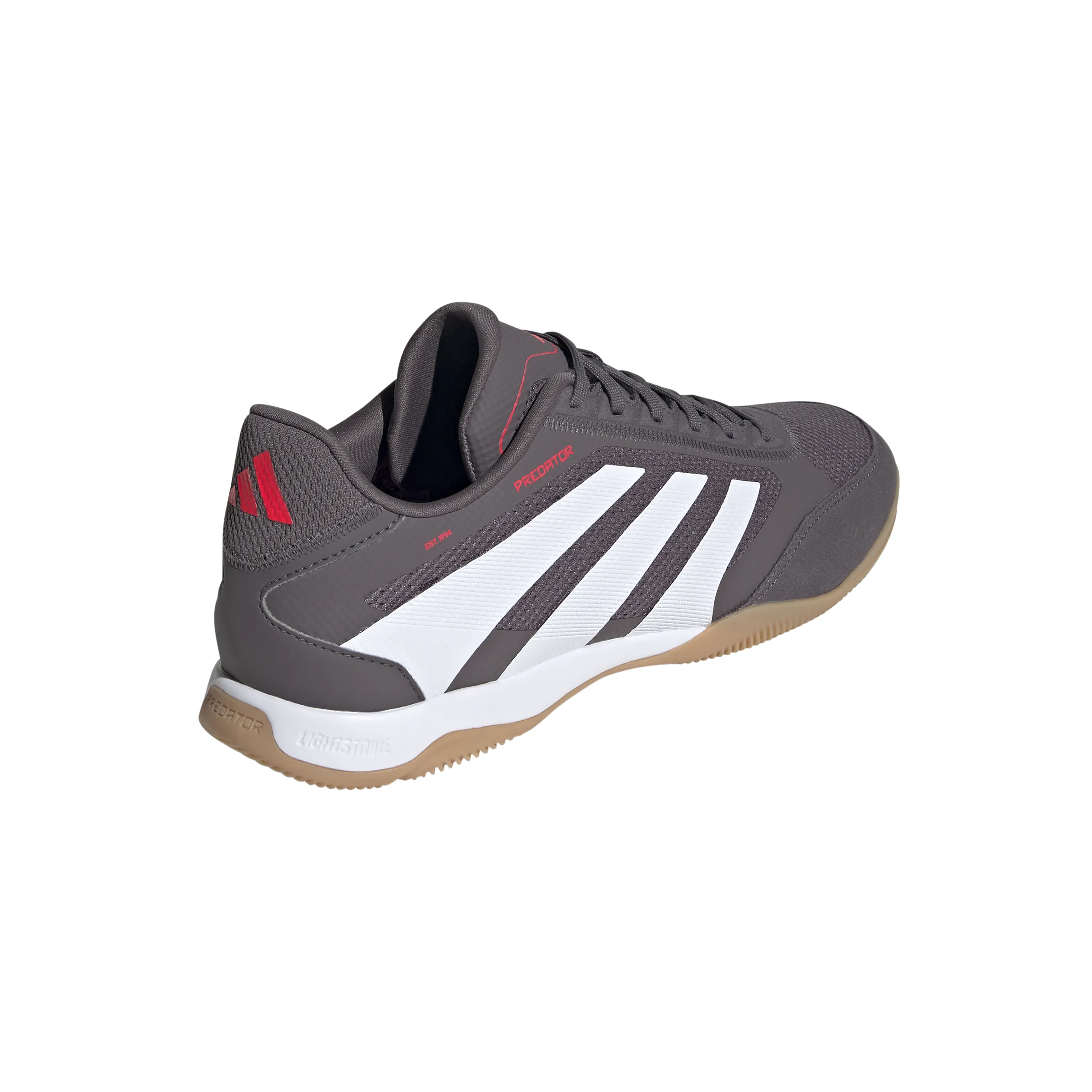 adidas Predator League IN Hallenfußballschuhe - grau strata/ftwr weiß/luzides Rot