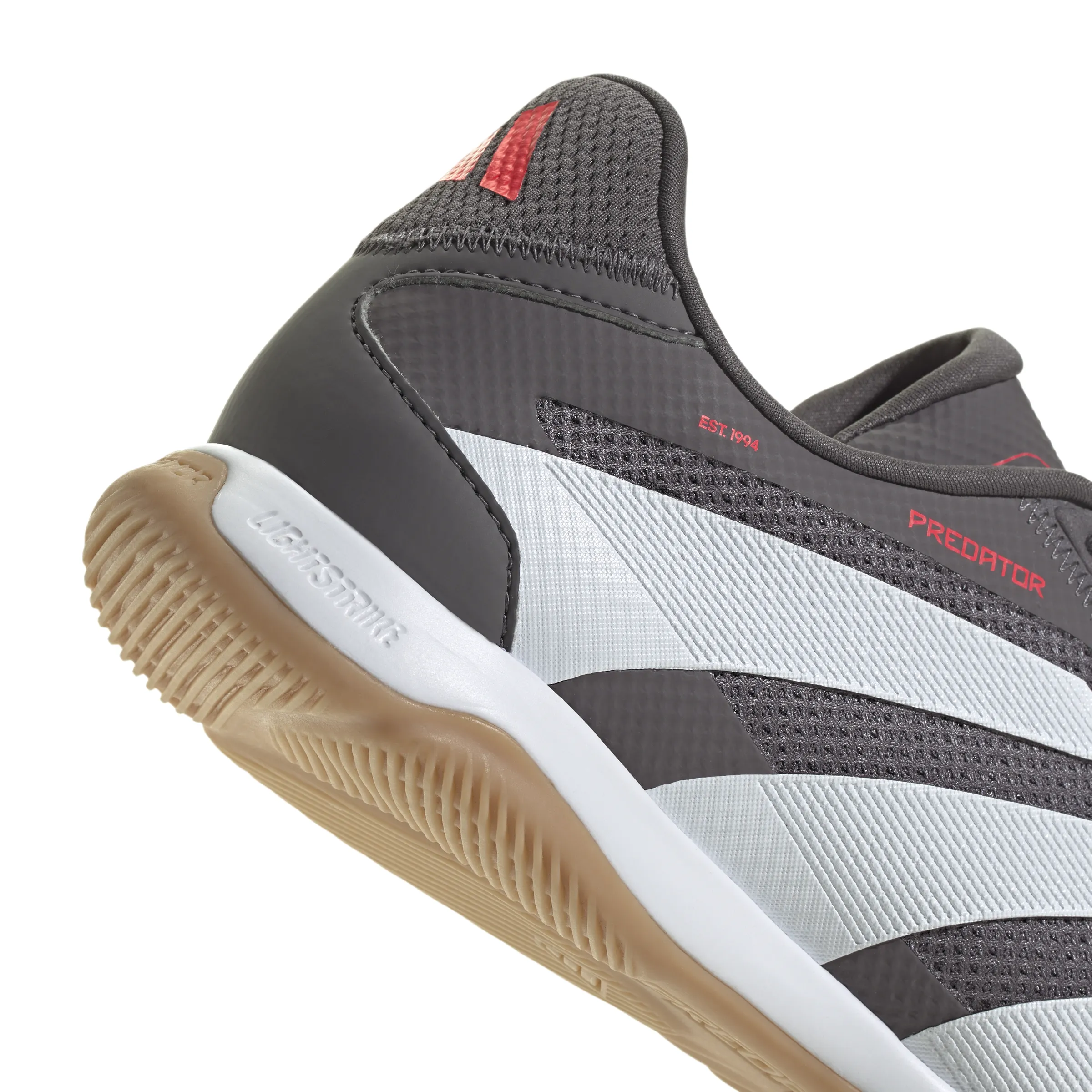 adidas Predator League IN Hallenfußballschuhe - grau strata/ftwr weiß/luzides Rot