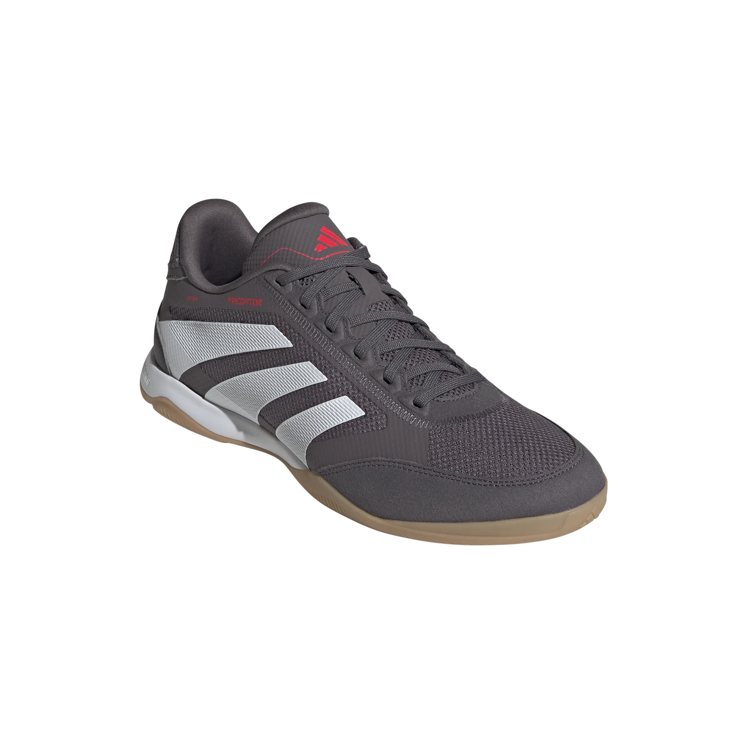 adidas Predator League IN Hallenfußballschuhe - grau strata/ftwr weiß/luzides Rot