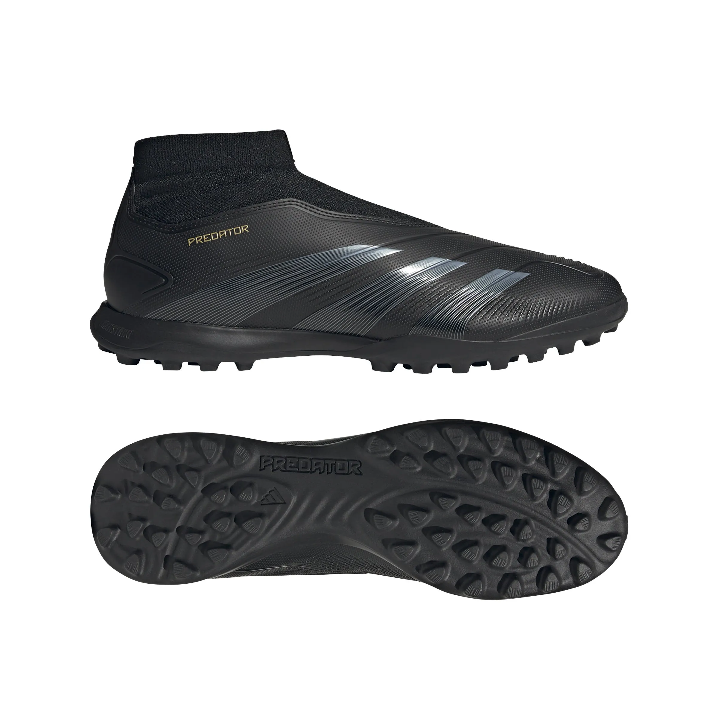 adidas Predator League LL TF Fußballschuhe für Kunstrasen - Schwarz/Kohle/Gold