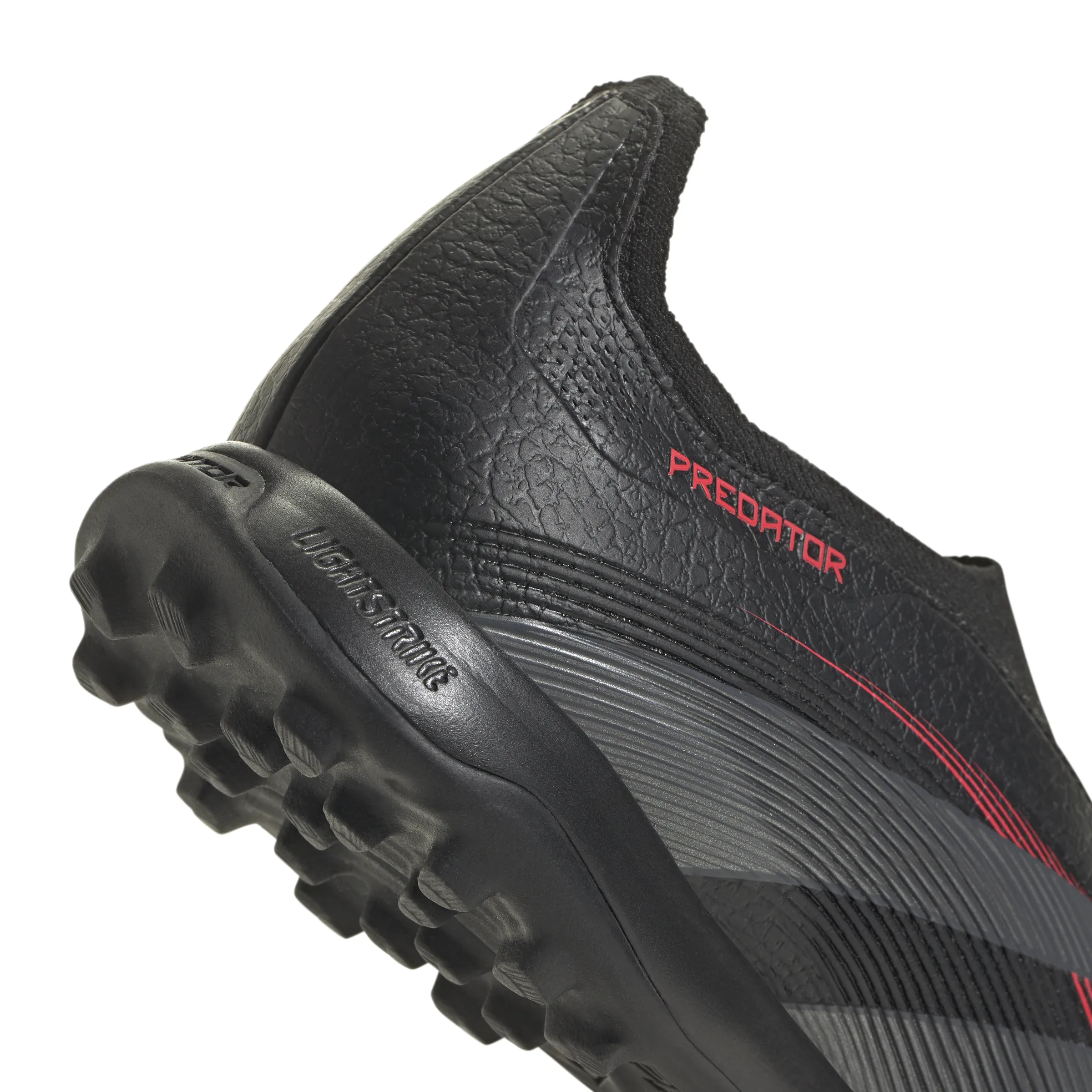 adidas Predator League LL TF Fußballschuhe für Kunstrasen - Kernschwarz/Grau Vier/Luzides Rot