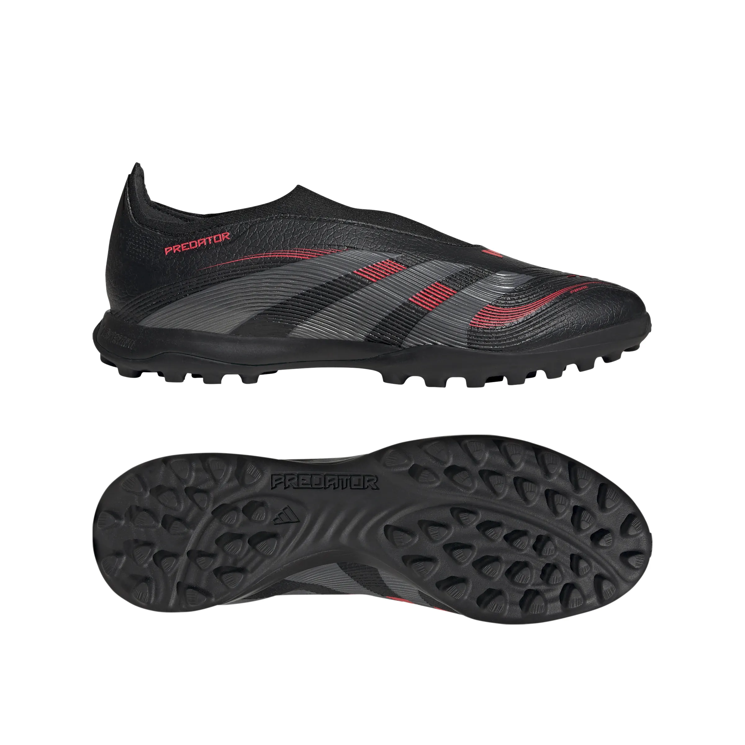 adidas Predator League LL TF Fußballschuhe für Kunstrasen - Kernschwarz/Grau Vier/Luzides Rot