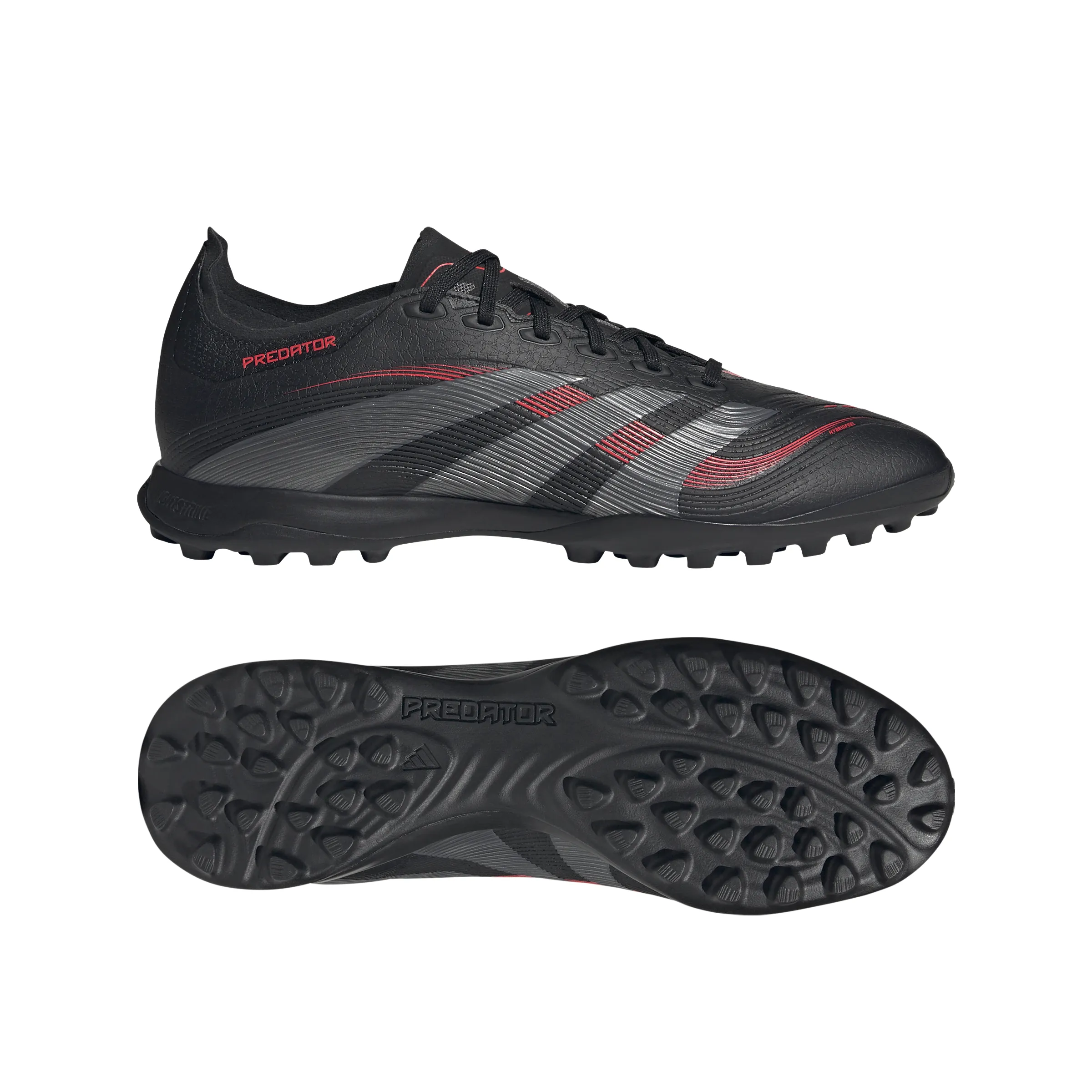 adidas Predator League TF Fußballschuhe für Kunstrasen - Kernschwarz/Grau Vier/Luzidrot