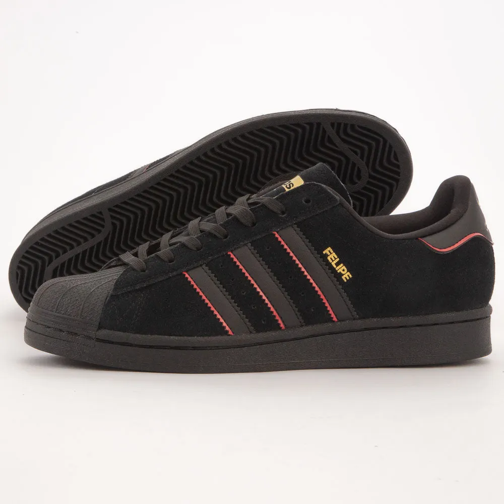 Adidas - Superstar ADV X Felipe (Schwarz/Scharlachrot/Gold) Adidas Schuhe